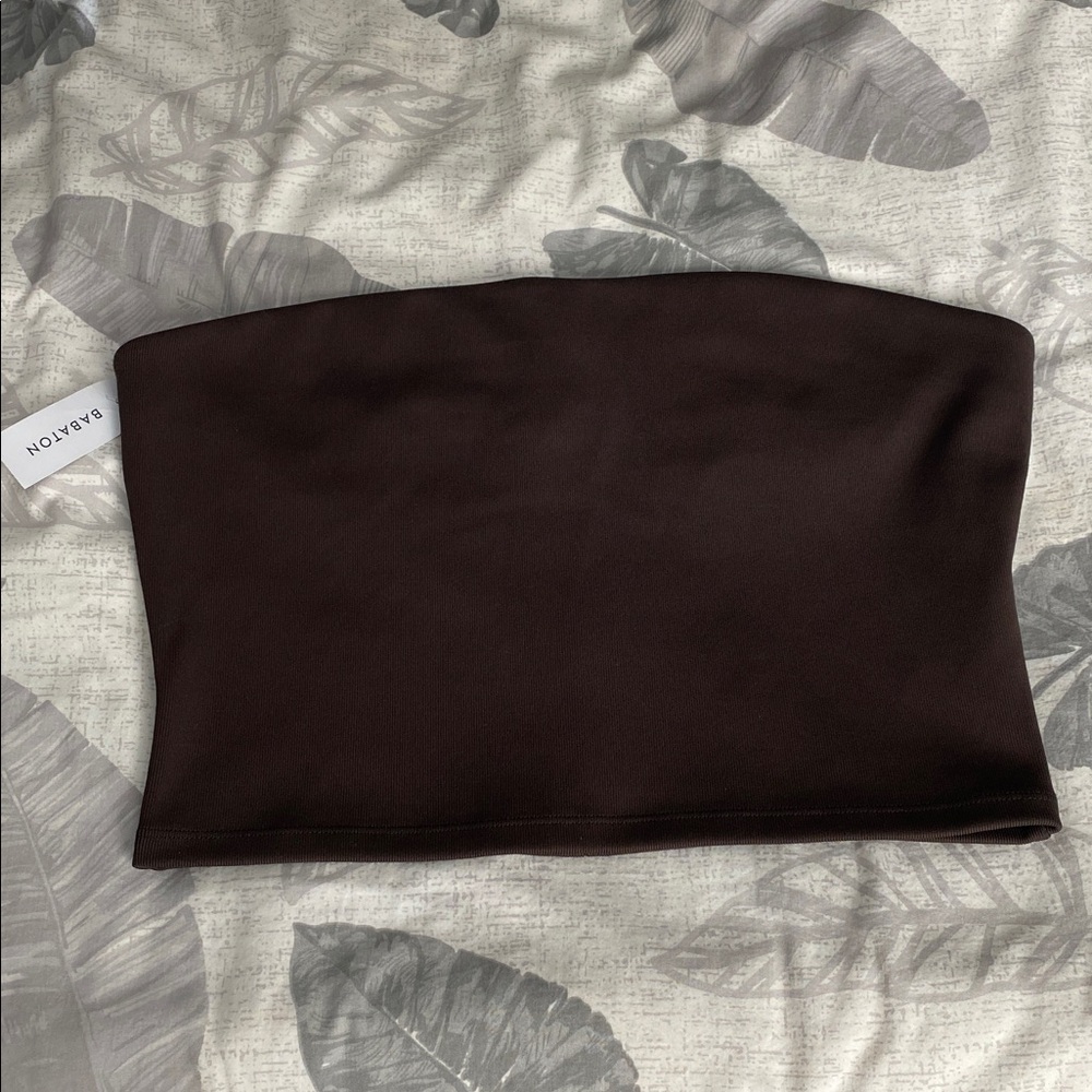 Aritzia TEN by Babaton Tube Top in Rich Mocha Brown